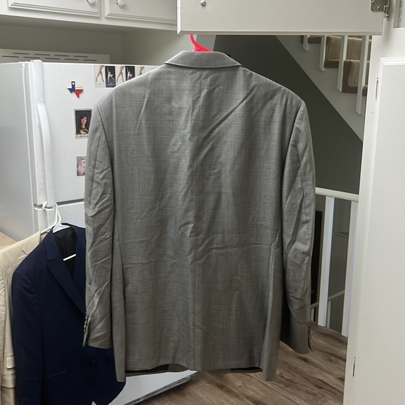 Zegna blazer 2 button 2 vent back notch lapel pick sticking 75-25% wool/silk - Picture 3 of 8